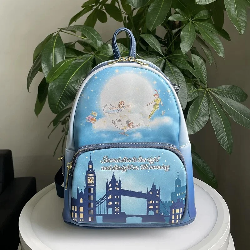 Disney Loungefly Neverland Peter Pan Rare Classic Tinker Bell AOP Mini Backpack - Image 4 of 4