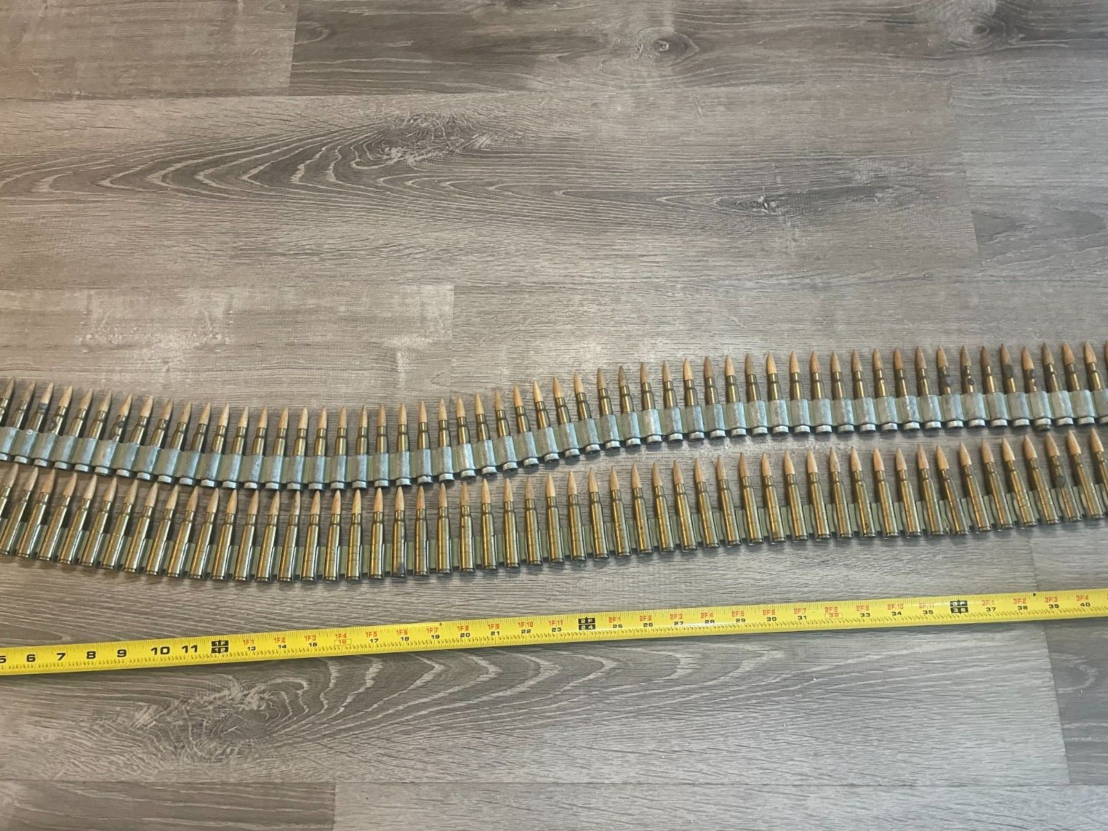 150 Fake Bullet Army Belt Bandolier Military Wood Amm… Gem