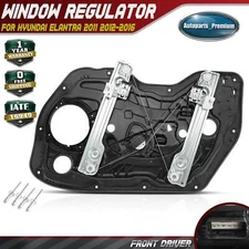 Front Driver Power Window Regulator with Panel & Motor for Hyundai Elantra 11-16