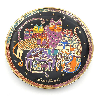 Laurel Burch FABULOUS FELINES Cat Decorative 8'' Plate Franklin Mint 1994