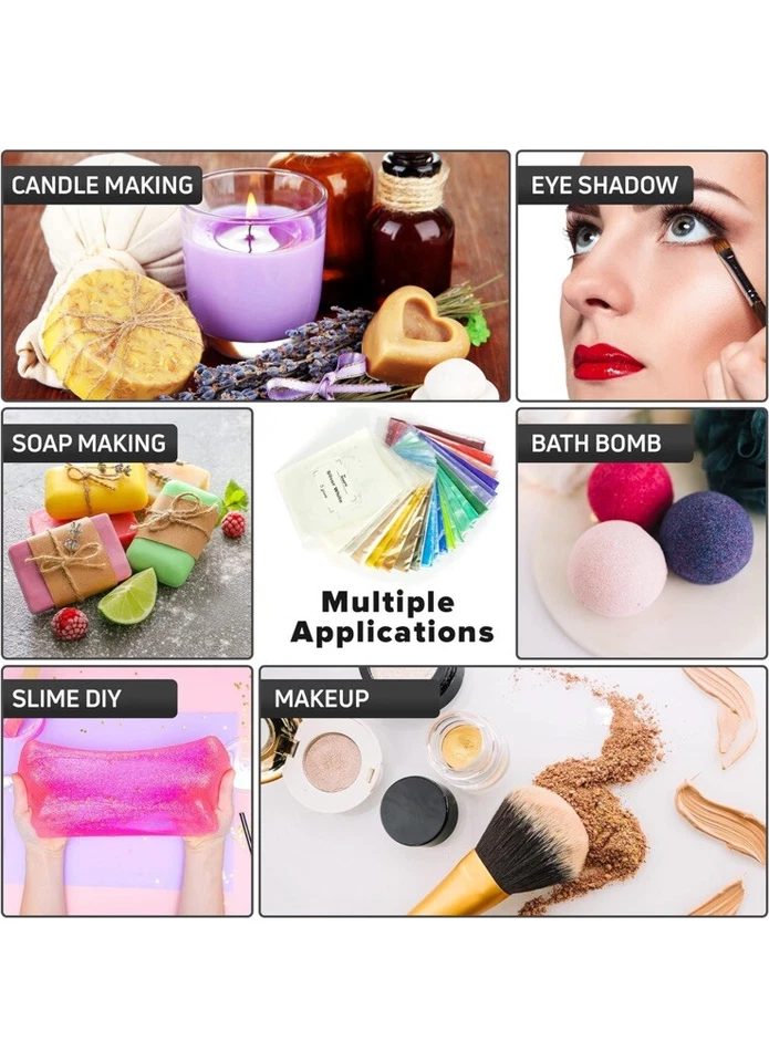 Mica Powder 50 Colors 5g Bags for Resin Soap Candle Slime Lip Gloss Bath Bombs - Image 4 of 4