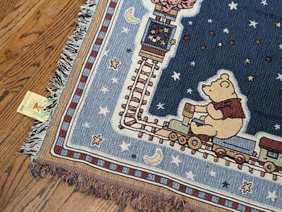 Disney Winne The Pooh & Friends Eeyore Piglet Train Throw Rug 63