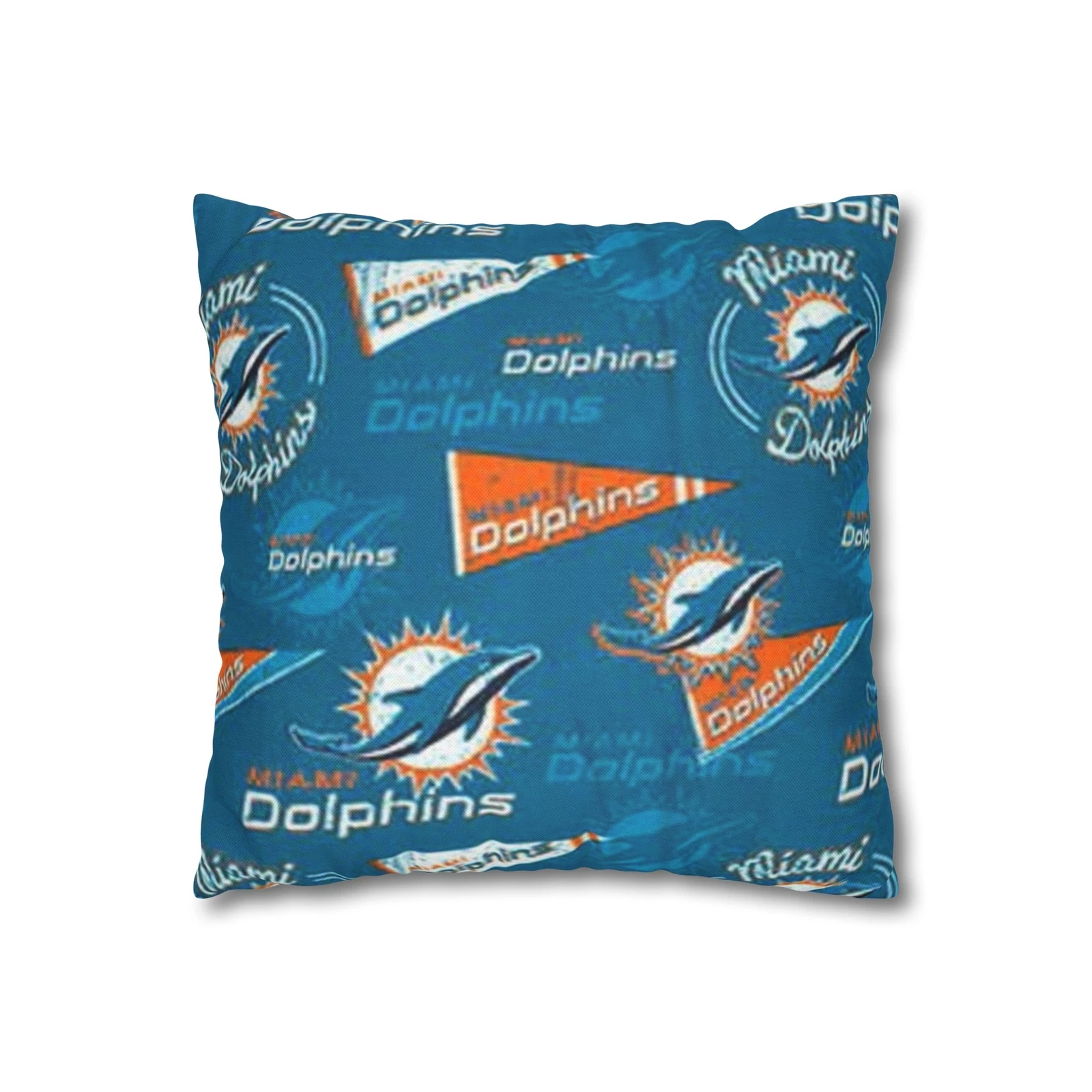 Miami Dolphins Spun Square Pillowcase