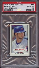 2016 Topps Heritage 1967 Bazooka KB Kris Bryant PSA 10 Gem Mint Pop 6
