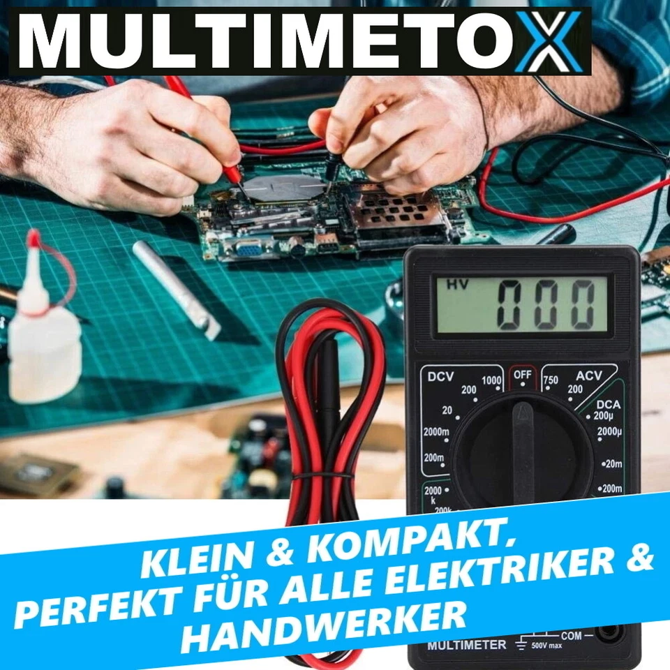 MULTIMETOX Digital Multimeter Volt Tester Spannungsmesser Spannungstester Strom - Bild 4 von 4