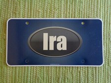 Vintage IRA Auto DEALER License Plate Tag New England