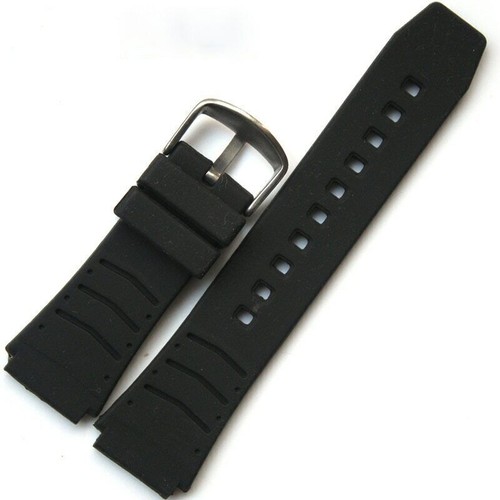 Watchband Black for Casio PRG-80 PRW-1000 PRW-1100 PAG-80 Strap Rubber Silicone - Picture 2 of 4