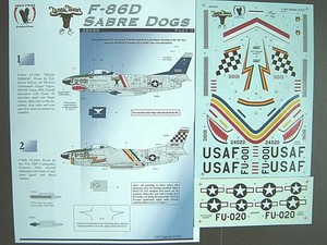 F 86d Sabre Dog 2 Usaf Texas Terror Commander Eagle Strike Edge Decals 1 48 Ebay