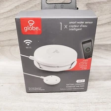 Globe Electric Wi-Fi Smart Water Leak Detector Sensor, No Hub Required, Battery 