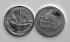 (100) 1 GRAM.999 PURE SILVER ROUND CANADIAN MAPLE LEAF b7
