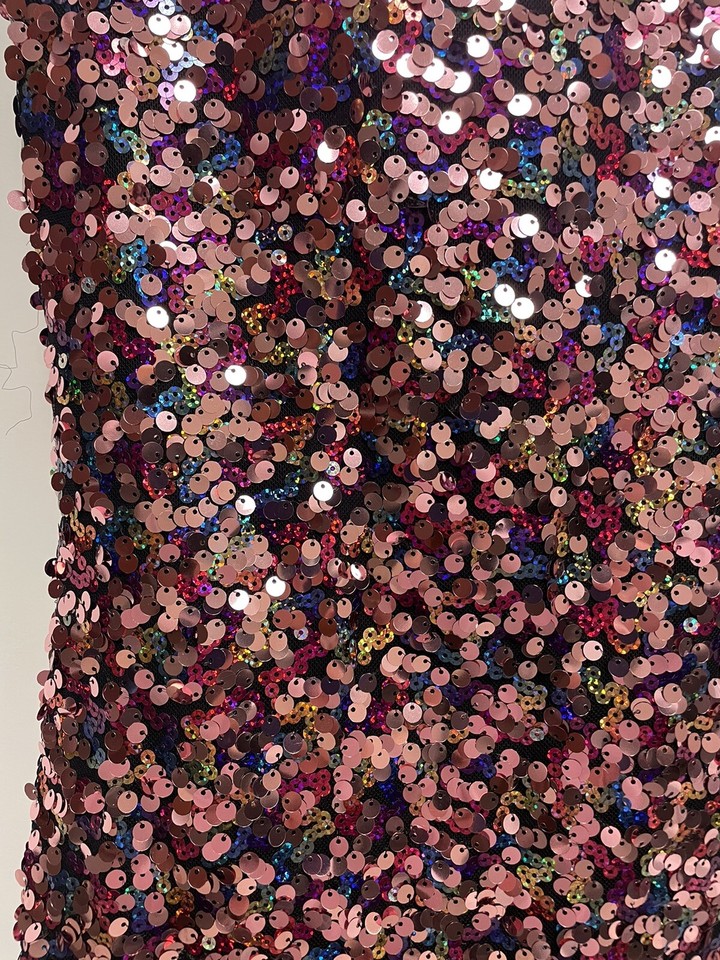ZARA PINK SHORT SEQUIN DRESS Size XS eBay