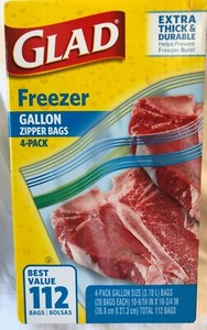 glad gallon freezer bolsas
