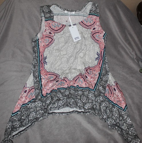 Rose and Olive Women's Tank Top Blouse Pull Over 1XL Sleeveless Rayon NEW - 第 1/2 張圖片