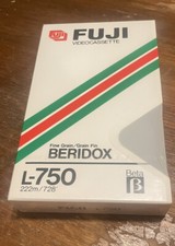 Vintage  NEW SEALED Fuji Betamax Beta L-750 Blank Video Cassette Tape.