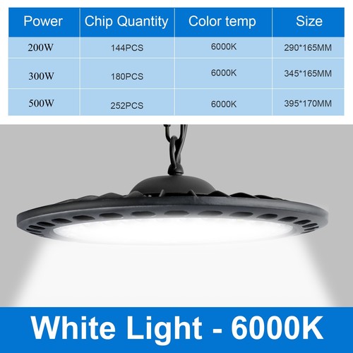 300W 500W UFO LED High Bay Light Warehouse Industrial Shed Workshop Factory Lamp - Picture 12 of 18
