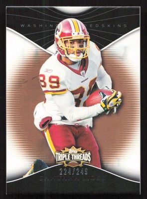 2009 Topps Triple Threads Santana Moss Sepia #/249 #69 Card