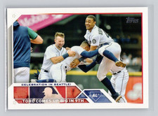 Celebration in Seattle! 2023 Topps Series 1 Baseball Checklist #174 Mariners