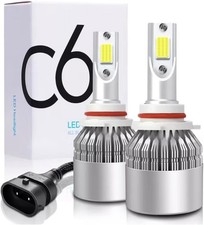 2PCS H8/H9/H11/9006/9005/H7/H4/H13/9007/9004 Car LED Light, 6000K 3800LM Super B