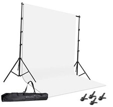 Photo Background Support System with 8.5 x 10ft Backdrop Stand Kit, 100 