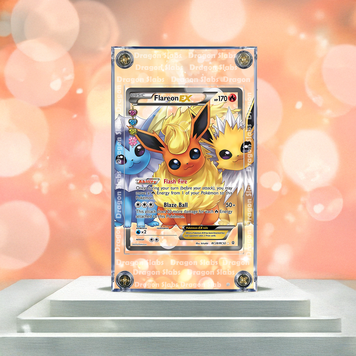 Pokemon Flareon EX RC28-32 Generations Radiant Collection Extended