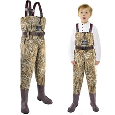 Chest Waders for Kids with Boots, Waterproof Youth Waiters for Children, Ligh...