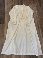 antique edwardian nightgown lace and button front