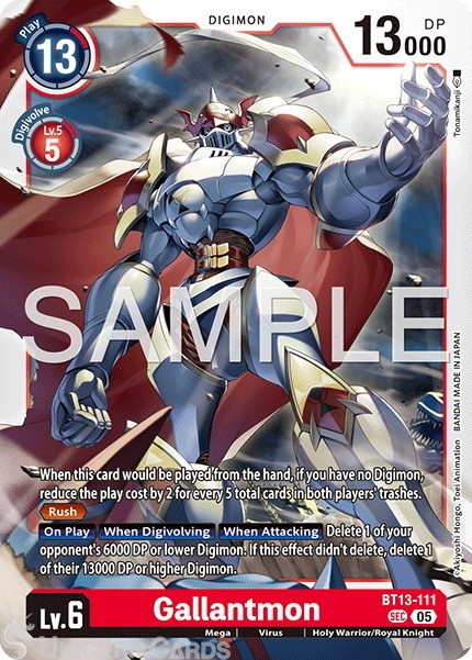 BT13-111 Gallantmon : Secret Rare Foil : AD01: Advanced Booster Digimon Generati