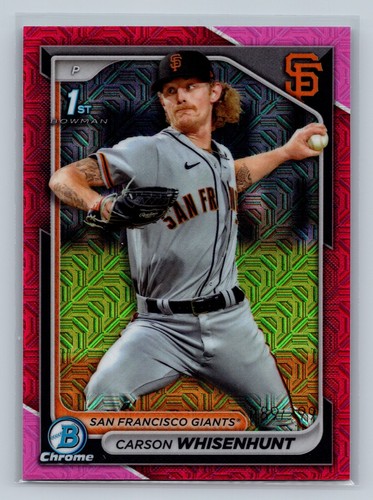 Carson Whisenhunt 2024 Bowman Chrome 1st Fuchsia Mojo Refractor /299 #BCP-96