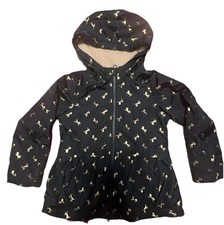 Osh Kosh B'Gosh 3T Gold Unicorn Fleece Lined Water Resistant Jacket Navy