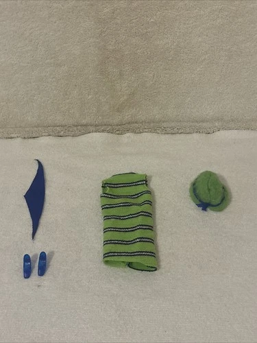 Vintage Barbie Doll #1452 NOW KNIT Outfit Dress Hat Shoes Scarf , No Belt 1970