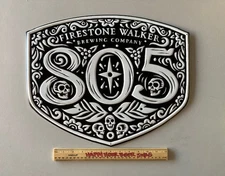 🔥 NEW Firestone Walker 805 Skull Badge Metal Beer Bar Tin Sign Mancave