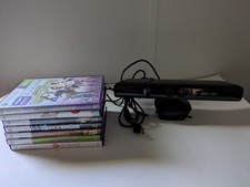Microsoft Xbox 360 Kinect Sensor  1414  with 7 Games " No Power Cord"