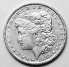 1892 Morgan Silver Dollar, 90% Silver,  Good Condition, Philadelphia Mint