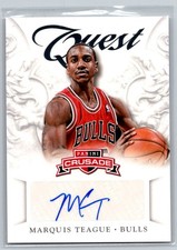 2012-13 Panini Crusade Quest Auto Marquis Teague #6 Rookie Auto RC Chicago Bulls