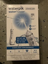 Waterpik Cordless 2.0 Water Flosser WP-580CD White w 4 Tips & TravelBag-OPEN BOX