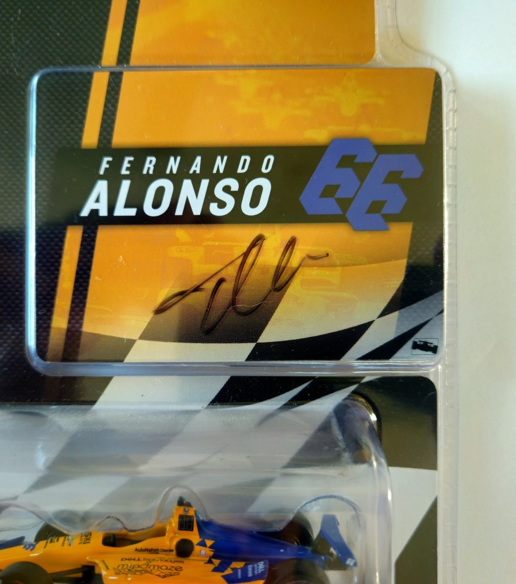Fernando Alonso SIGNED 2019 Indy 500 #66 McLaren Greenlight 1:64
