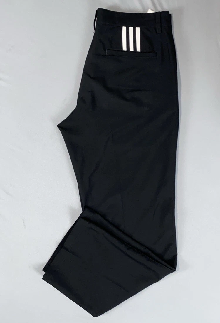 Adidas Z91449 Men's Climalite 3-Stripe Lightweight Golf Pants. Black, Mens 32X31