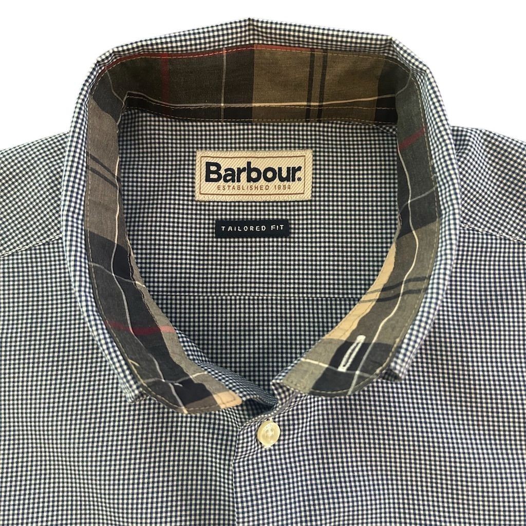 Barbour Men's Blue Tartan Check Button-Up Shirt Size S Casual Long Sleeve