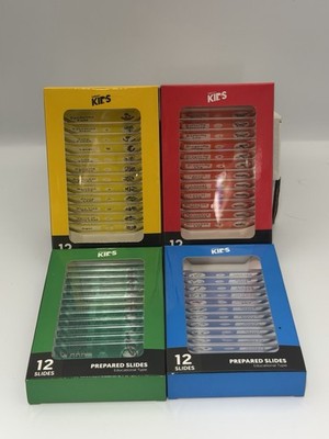 Prepared Microscope Slides 48 With Plants, Vegetables, Animals & Insects