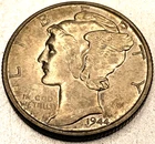 1944-P Mercury Dime 10c Circulated 90% Silver - SV010