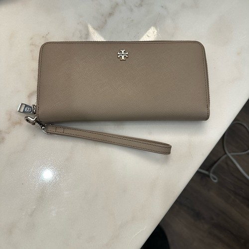 Tory Burch Gray Wristlet Clutch