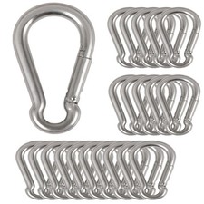 20Pcs 4" Safety Spring Snap Hook M10 3/8" Carabiner Quick Link Snap Hooks for