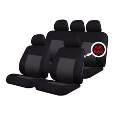 Schonbezüge Sakura Ealing SS5291, schwarz, Universalgröße, waschbar, elastisch