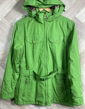 Giacca Barbour Featherweight Grace impermeabile leggera verde con cintura taglia 12