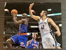 QUINCY ACY & KOSTA KOUFOS NEW YORK KNICKS NBA Signed Autographed 8x10 Photo