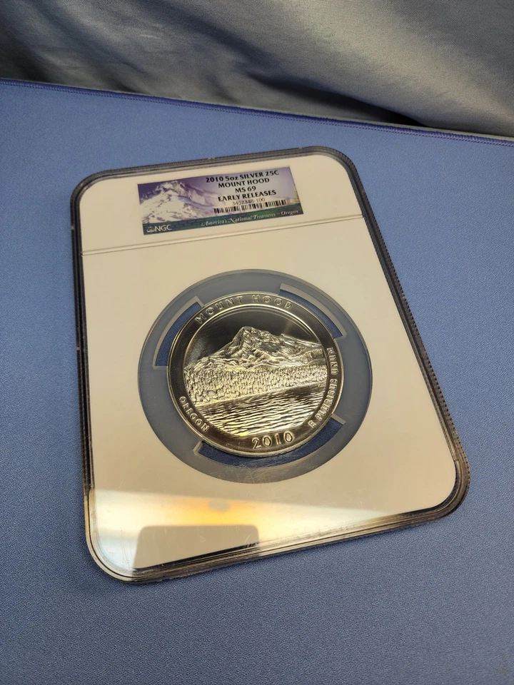 2010 5oz Silver 25C Mount Hood Quarter NGC MS 69 - Image 3 of 4