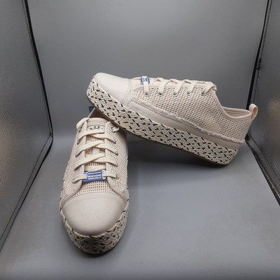 Skechers Bobs Sesame Cute Heights Espadrille Sneakers Women's 9.5M Beige Natural