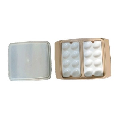 Vintage TUPPERWARE Deviled Egg Keeper Tray w/ Lid Holds & Stores 16 Deviled Eggs