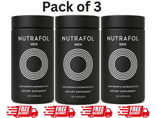 pack of 3 Men's Hair Growth In Glass Bottle/Total 360 Capsules Exp 06/2027