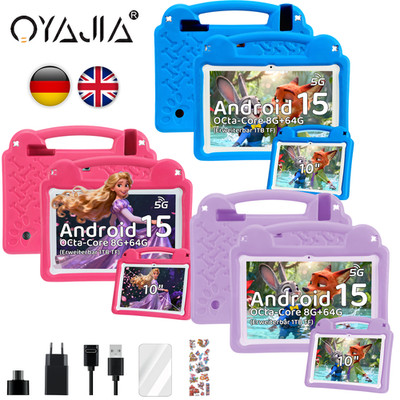 Kinder Tablet 10.1 Zoll 2025 8GB+64GB 5000mAh HD Dual Kamera Wifi6 Bluetooth OTG